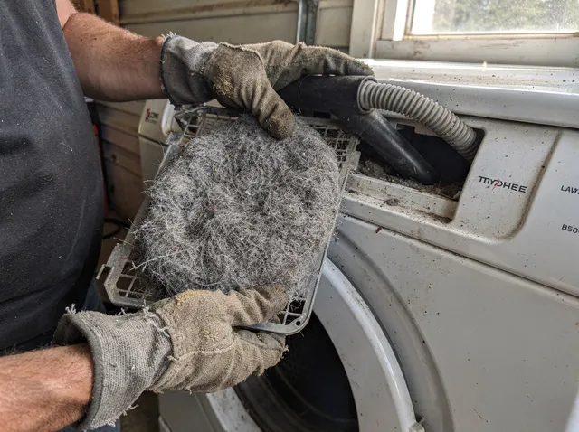 Cleaning Dryer Lint Trap in Ladera Heights, CA