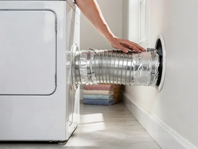 Professional dryer vent hose installation by Santa Monica Dryer Vent Cleaning in Santa Monica